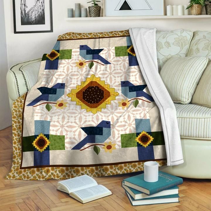 Bird Sherpa Fleece Blanket