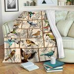 Bird Sherpa Fleece Blanket