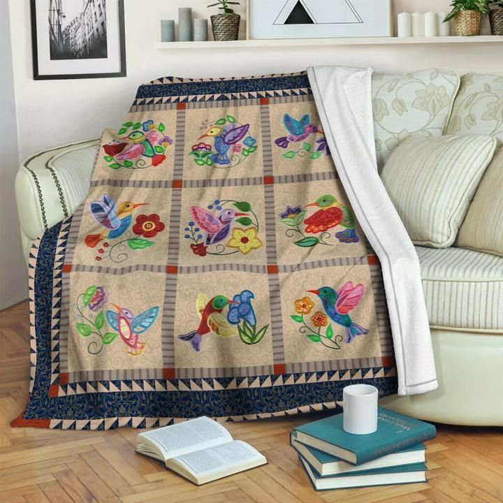 Bird Sherpa Fleece Blanket