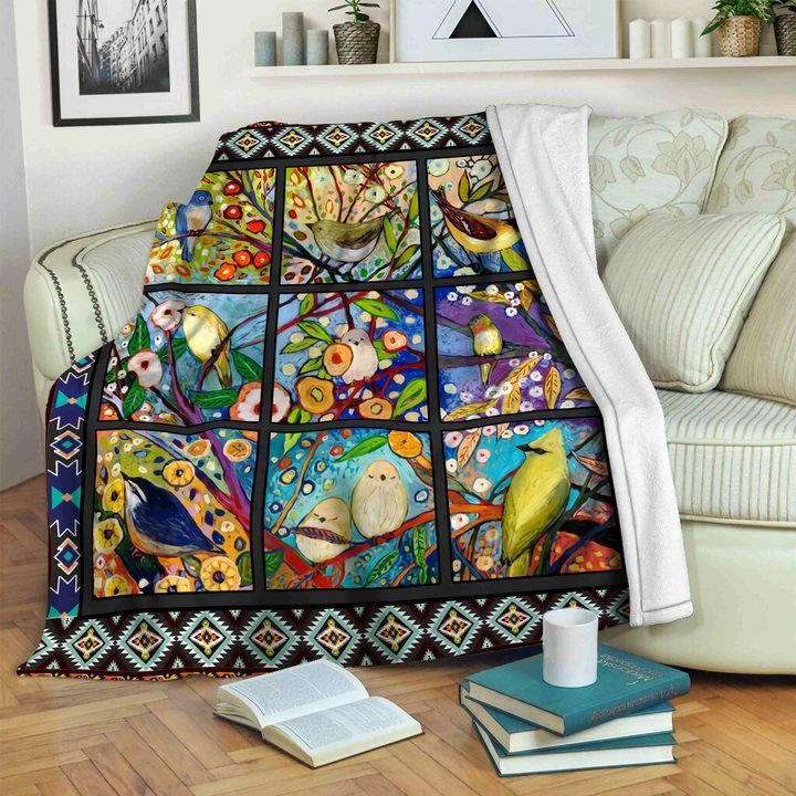 Bird Sherpa Fleece Blanket
