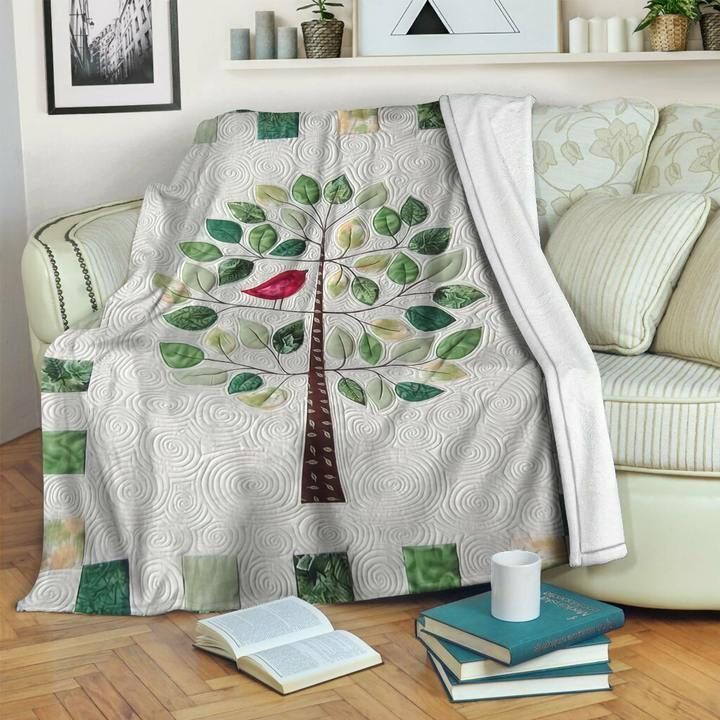 Bird Sherpa Fleece Blanket