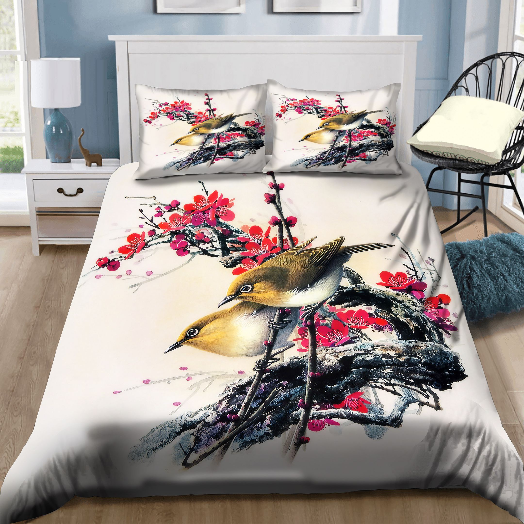 Bird Couple In Spring Bedding Set