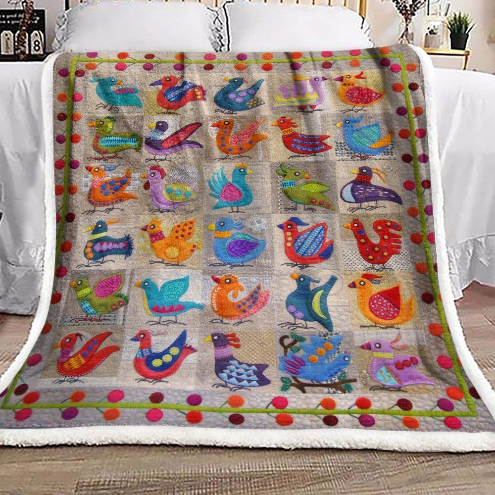 Bird Dance Sherpa Fleece Blanket