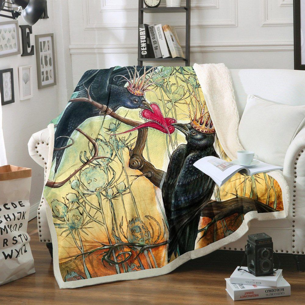 Bird Sherpa Fleece Blanket
