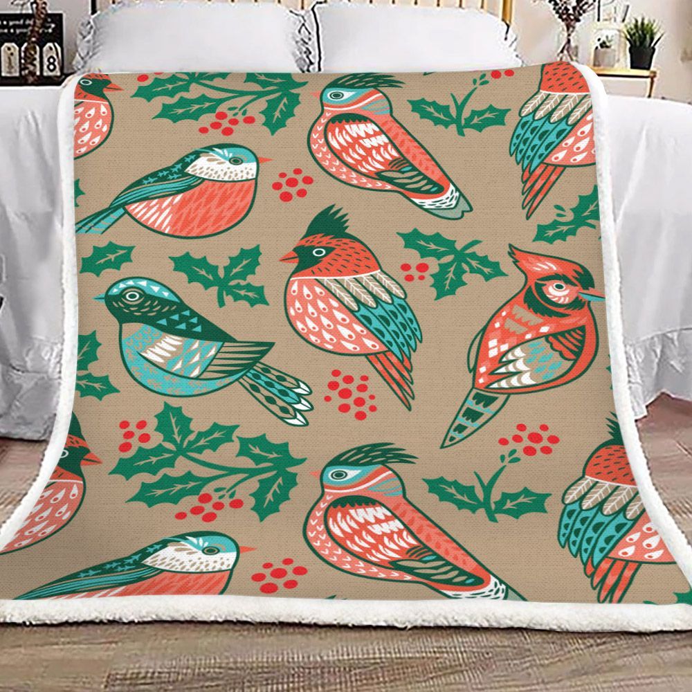 Bird Sherpa Fleece Blanket