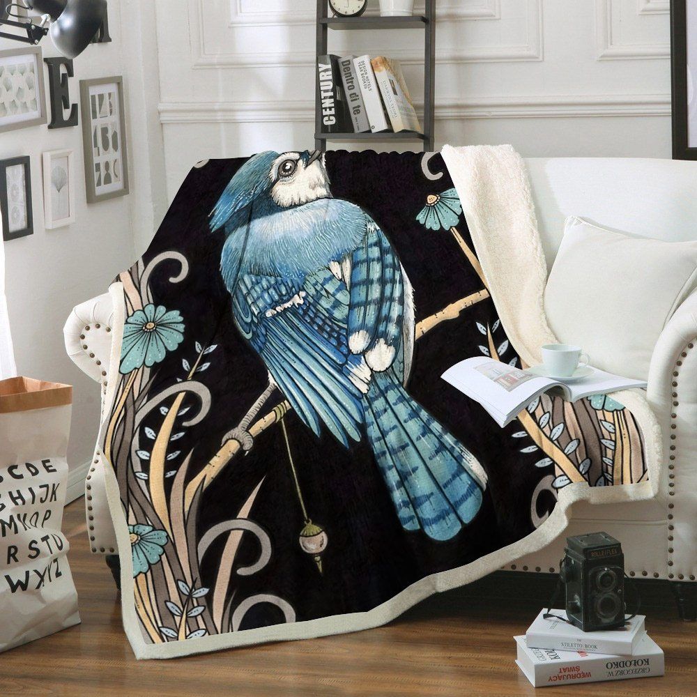 Bird Sherpa Fleece Blanket