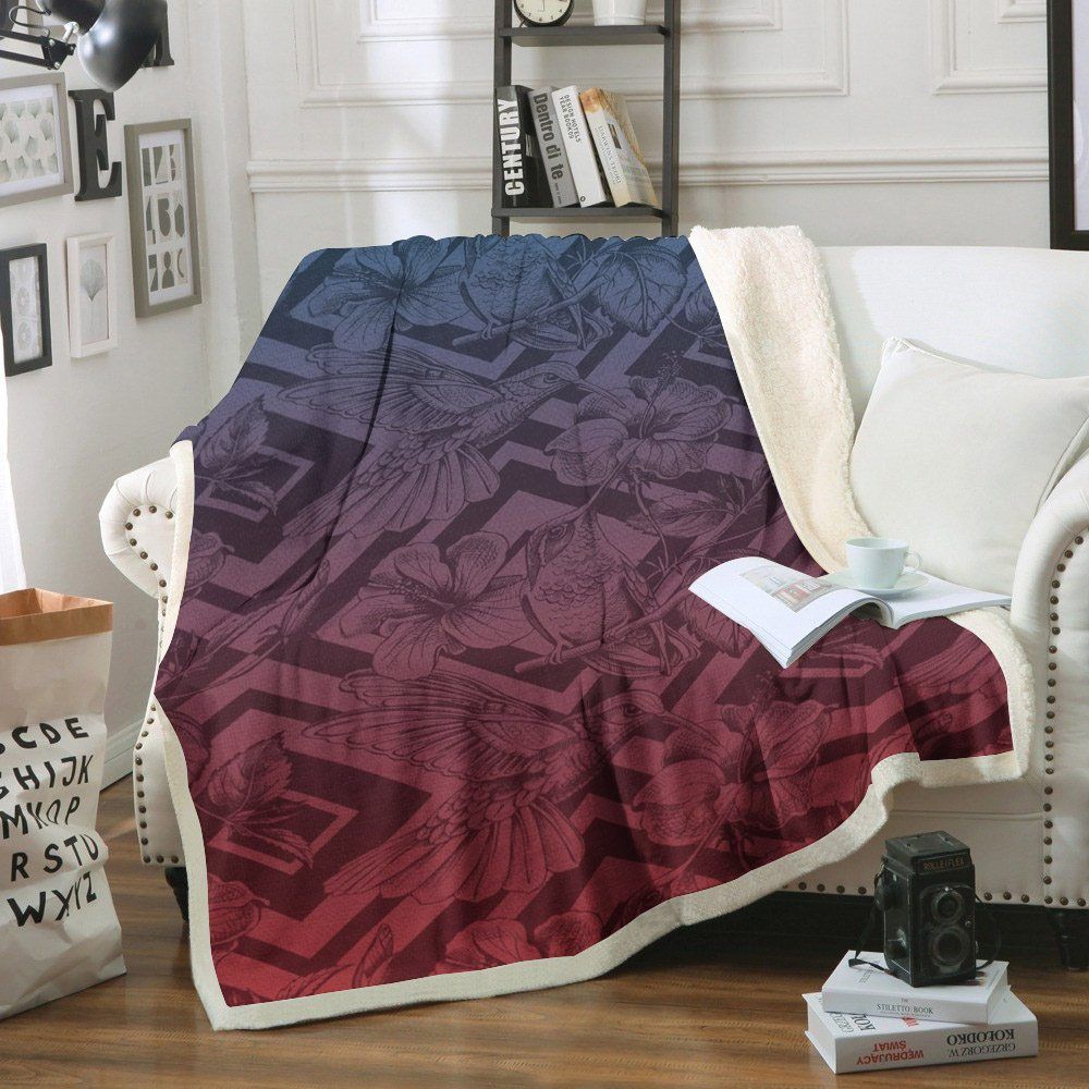 Bird Sherpa Fleece Blanket