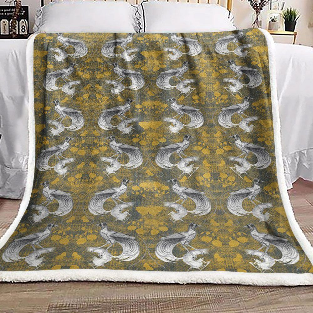 Bird Sherpa Fleece Blanket