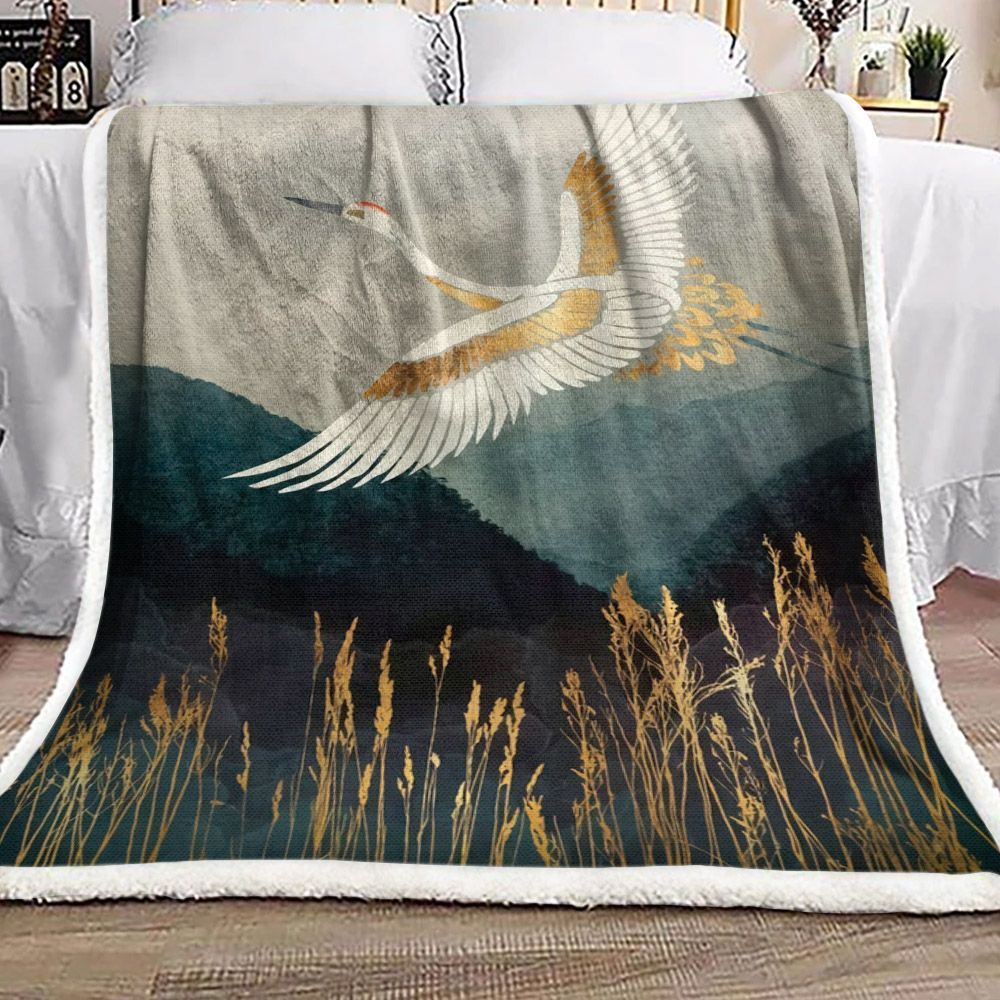 Bird Sherpa Fleece Blanket