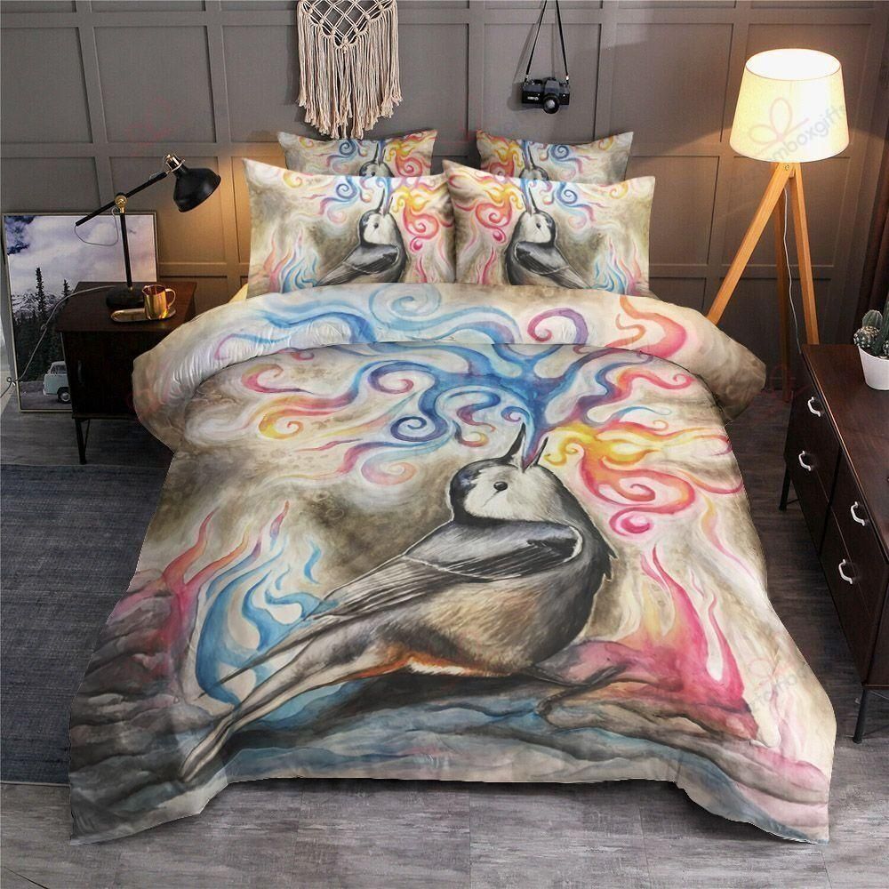 Bird Drawing Printed Bedding Set
