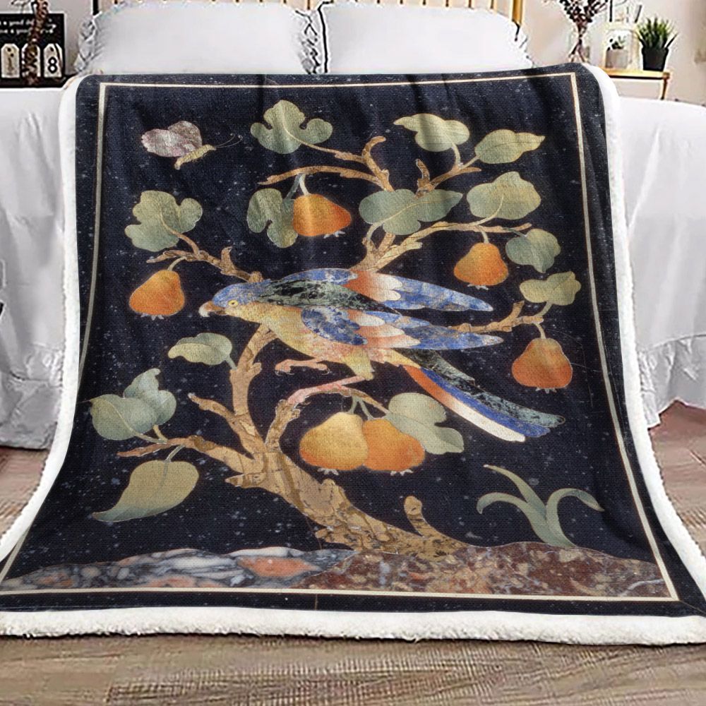 Bird Sherpa Fleece Blanket
