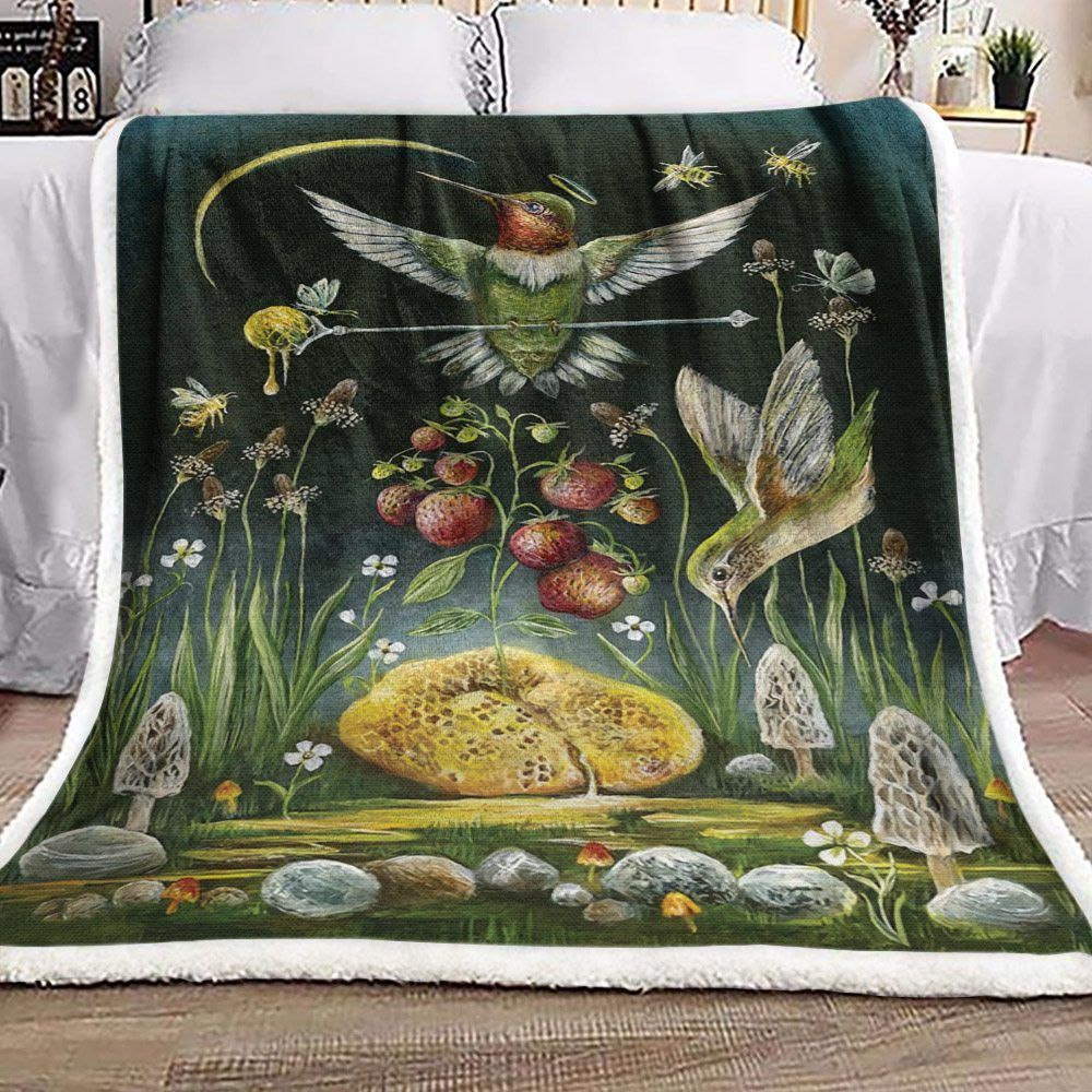 Bird Sherpa Fleece Blanket