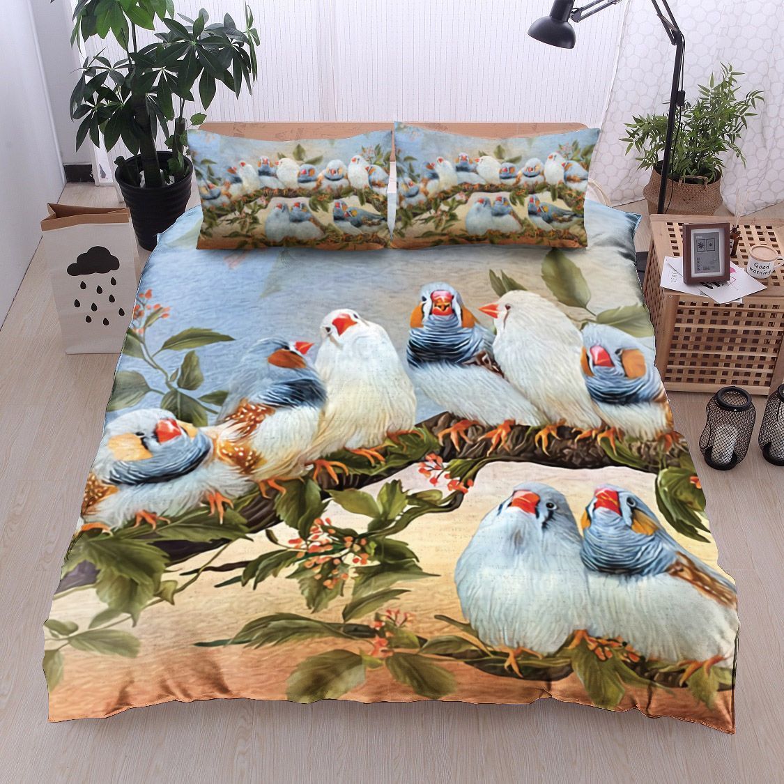 Bird Family And Tree Bedding Set