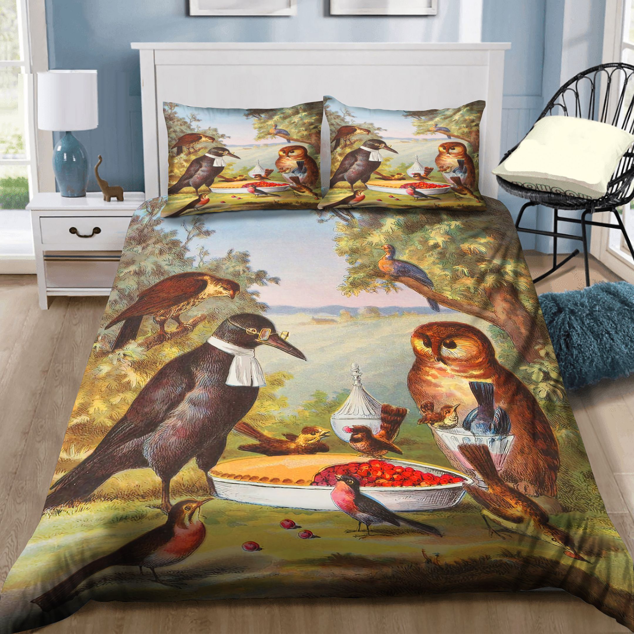 Bird Family Bedding Set