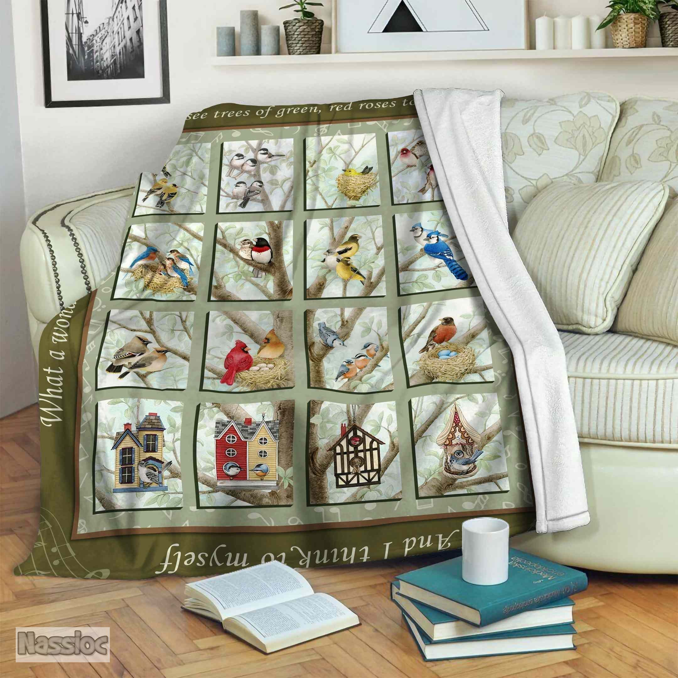 Bird Fleece Blanket