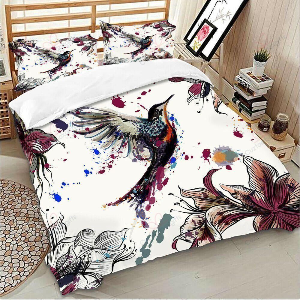 Bird Floral Art Printed Bedding Set