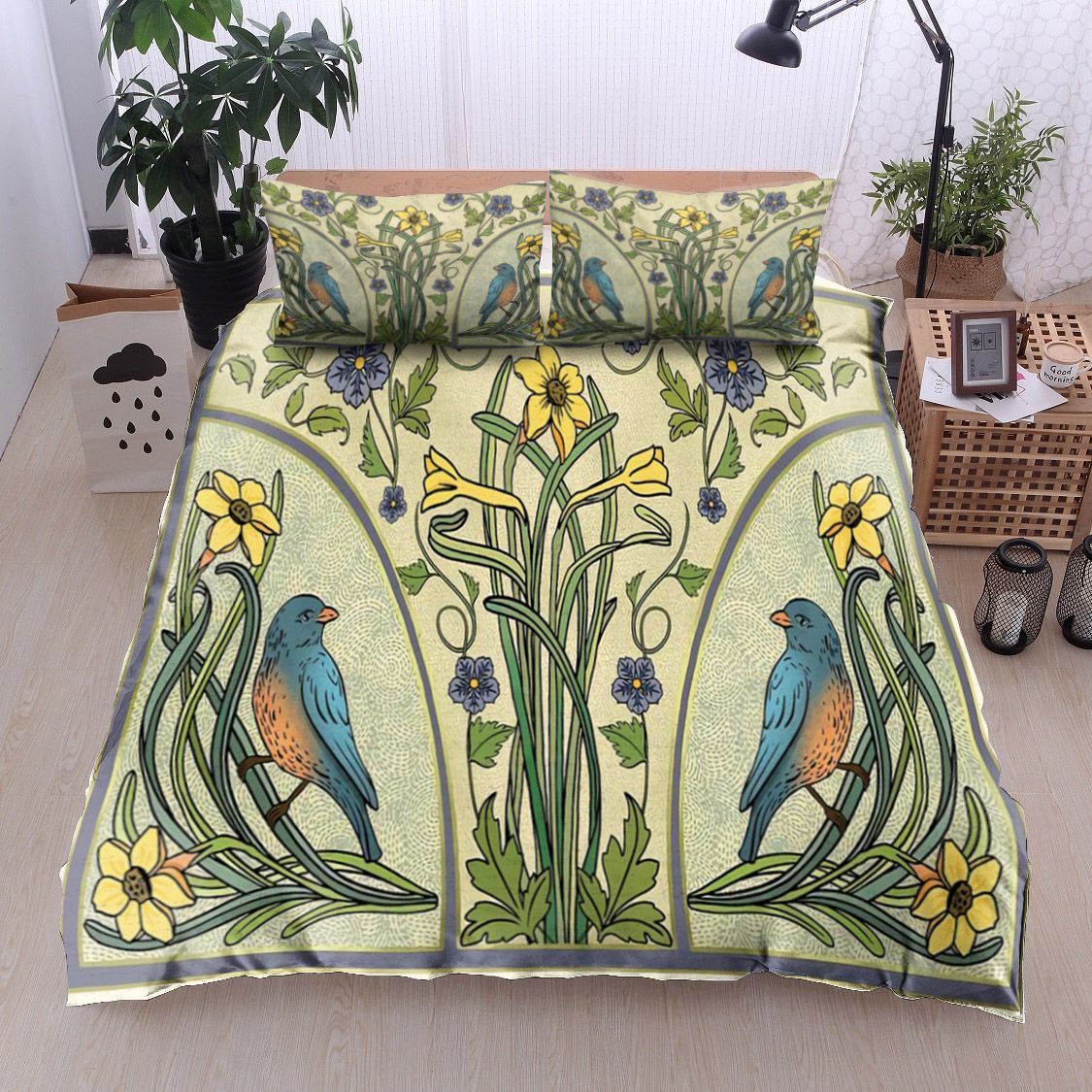 Bird Flower Bedding Set