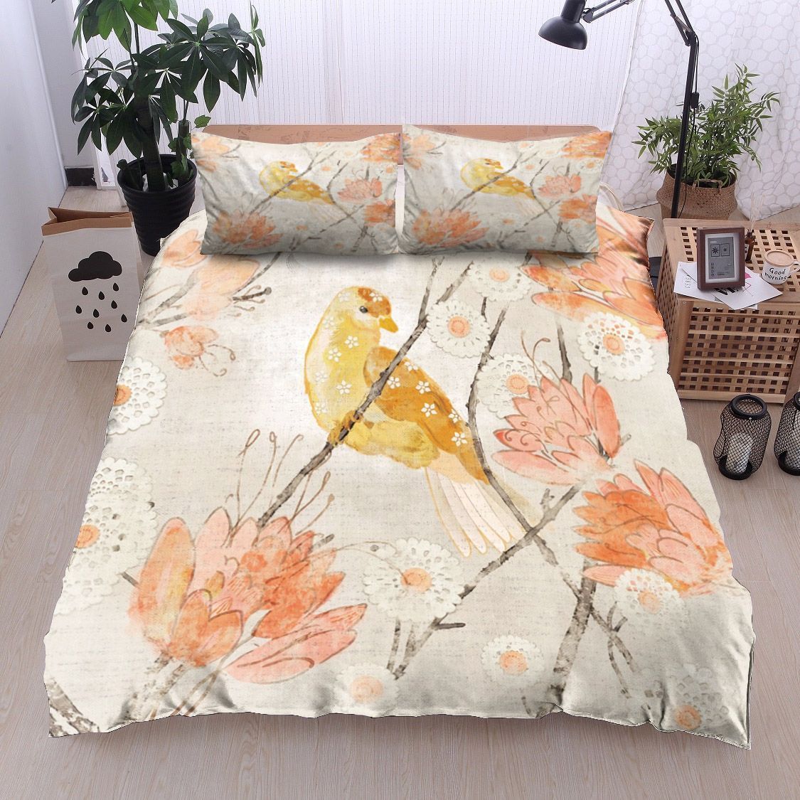 Bird Flower Bedding Set
