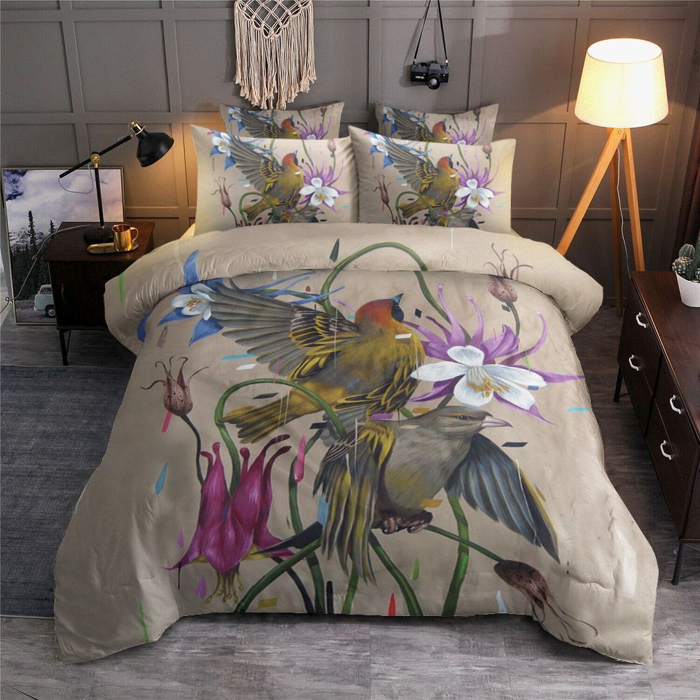Bird Flower Bedding Set