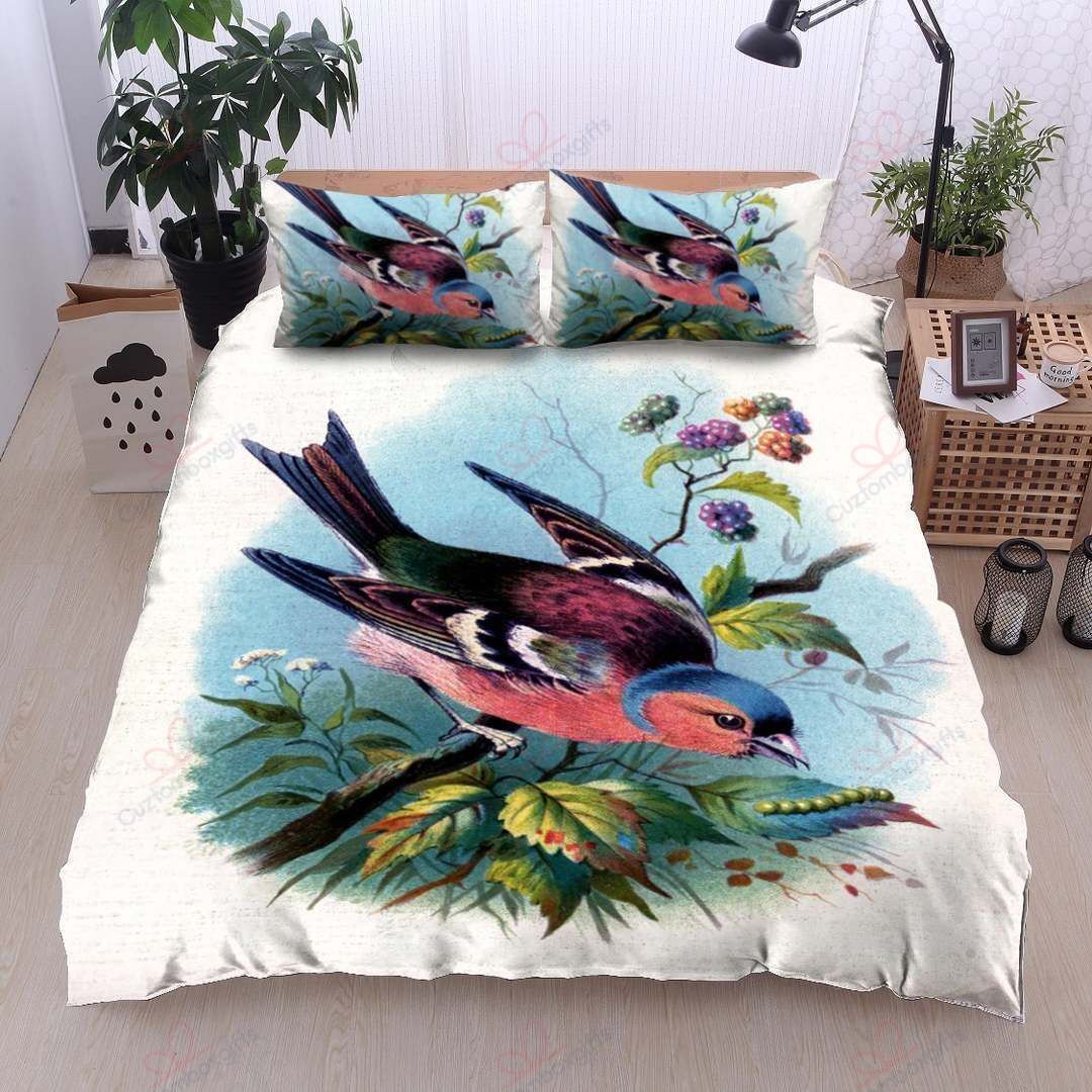Bird Flower Peace Printed Bedding Set