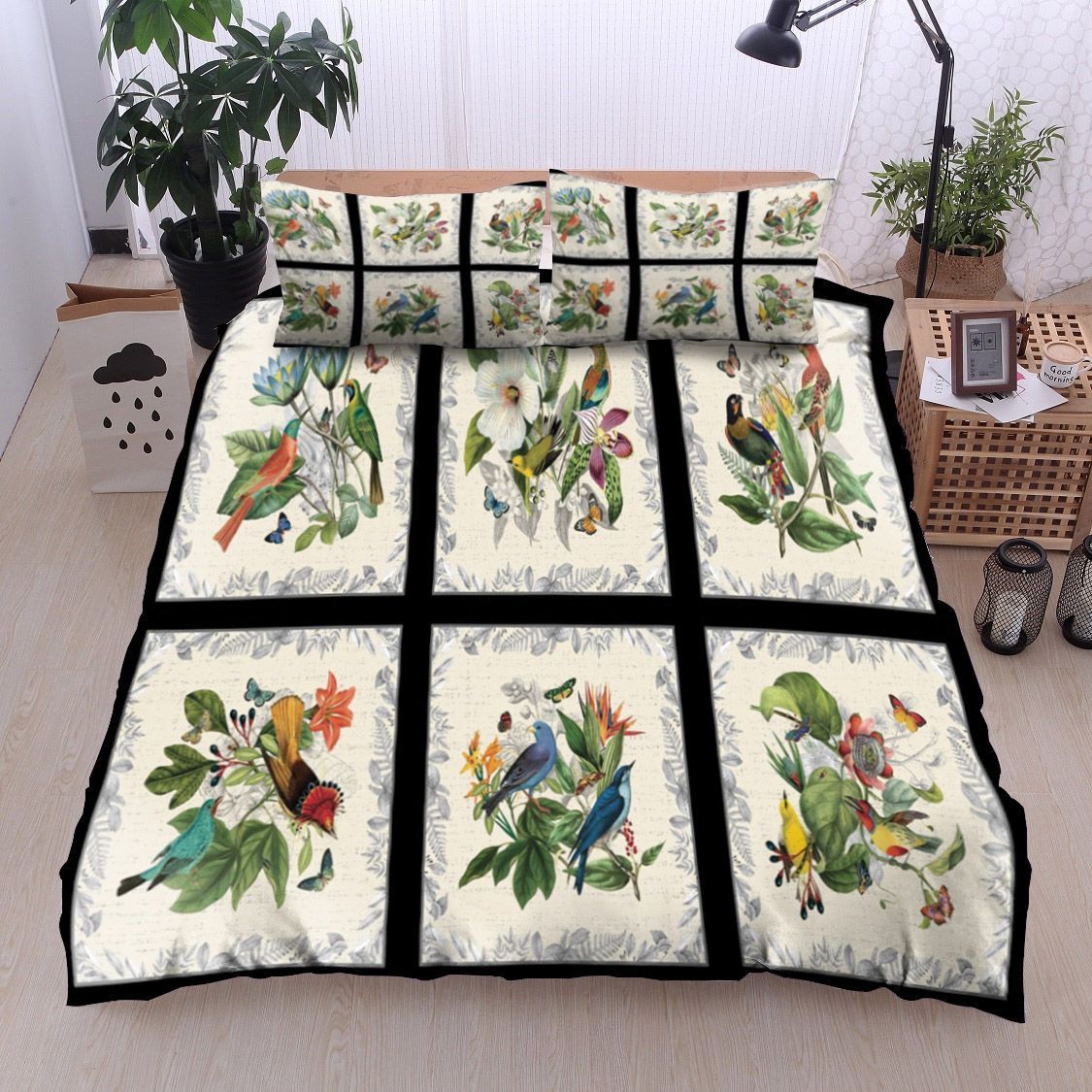 Bird Flowers Bedding Set