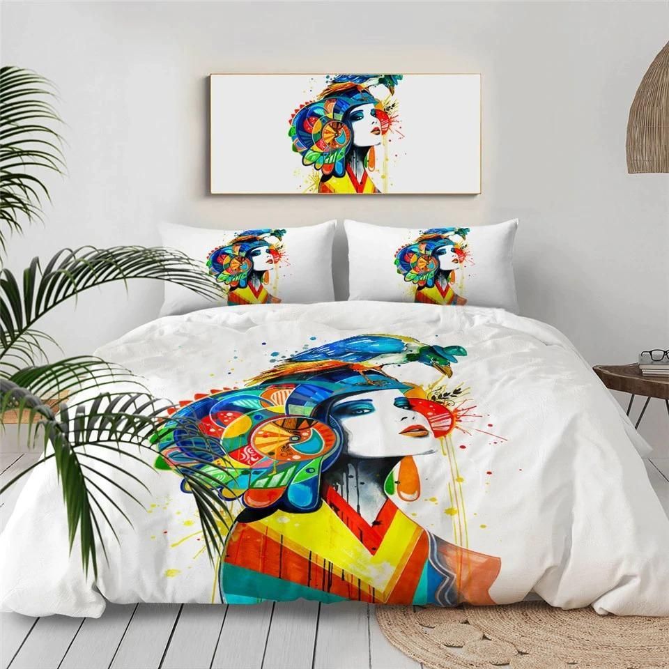 Bird Girl By Pixie Cold Art Bedding Set