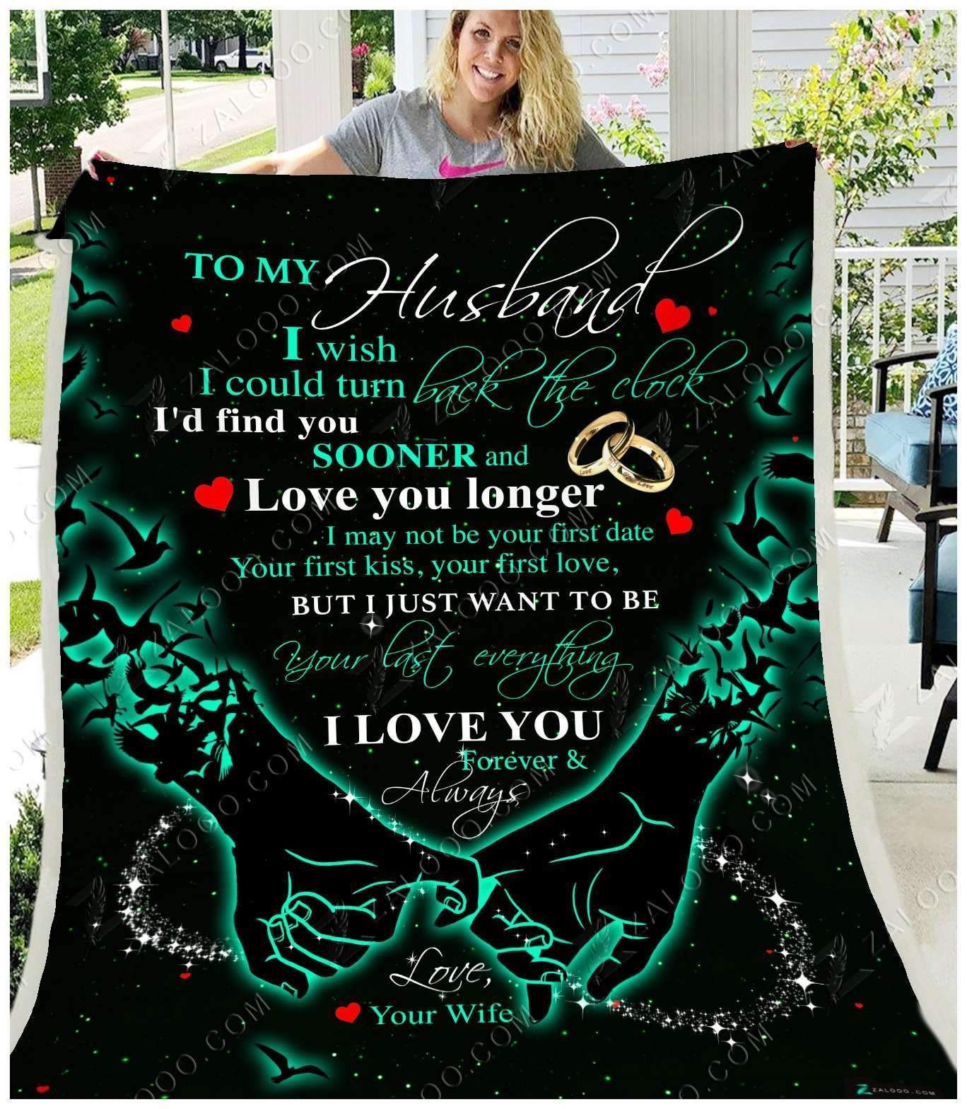 Bird Hand To My Husband Turn Back The Sherpa Fleece Blanket