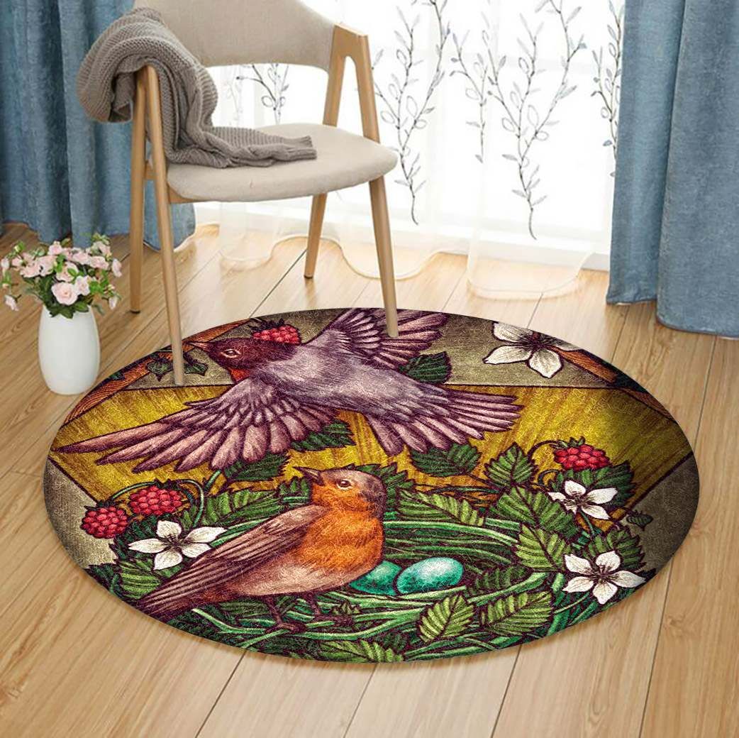 Bird Round Carpet