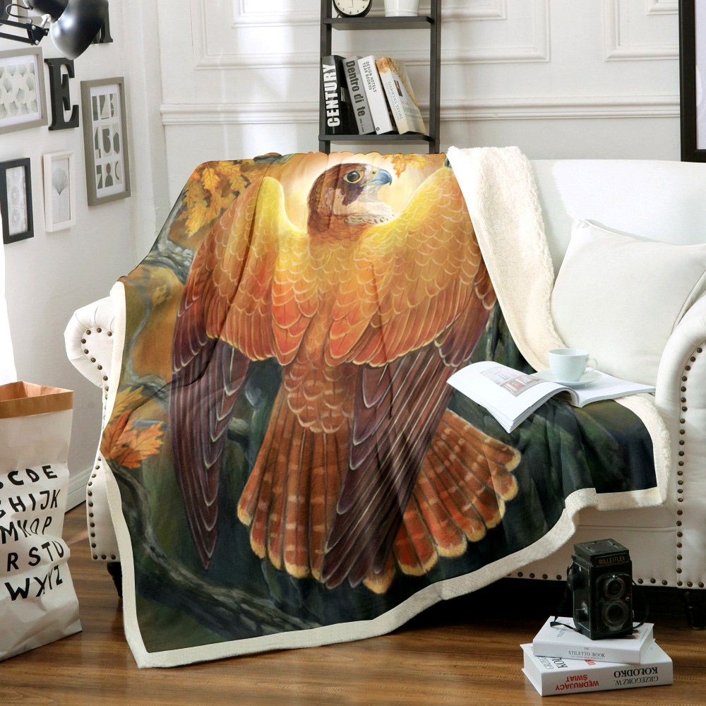 Bird Sherpa Fleece Blanket