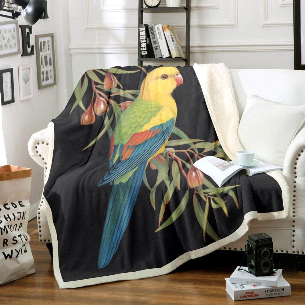 Bird Sherpa Fleece Blanket