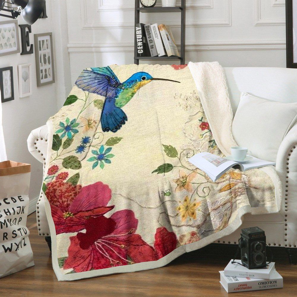 Bird Sherpa Fleece Blanket