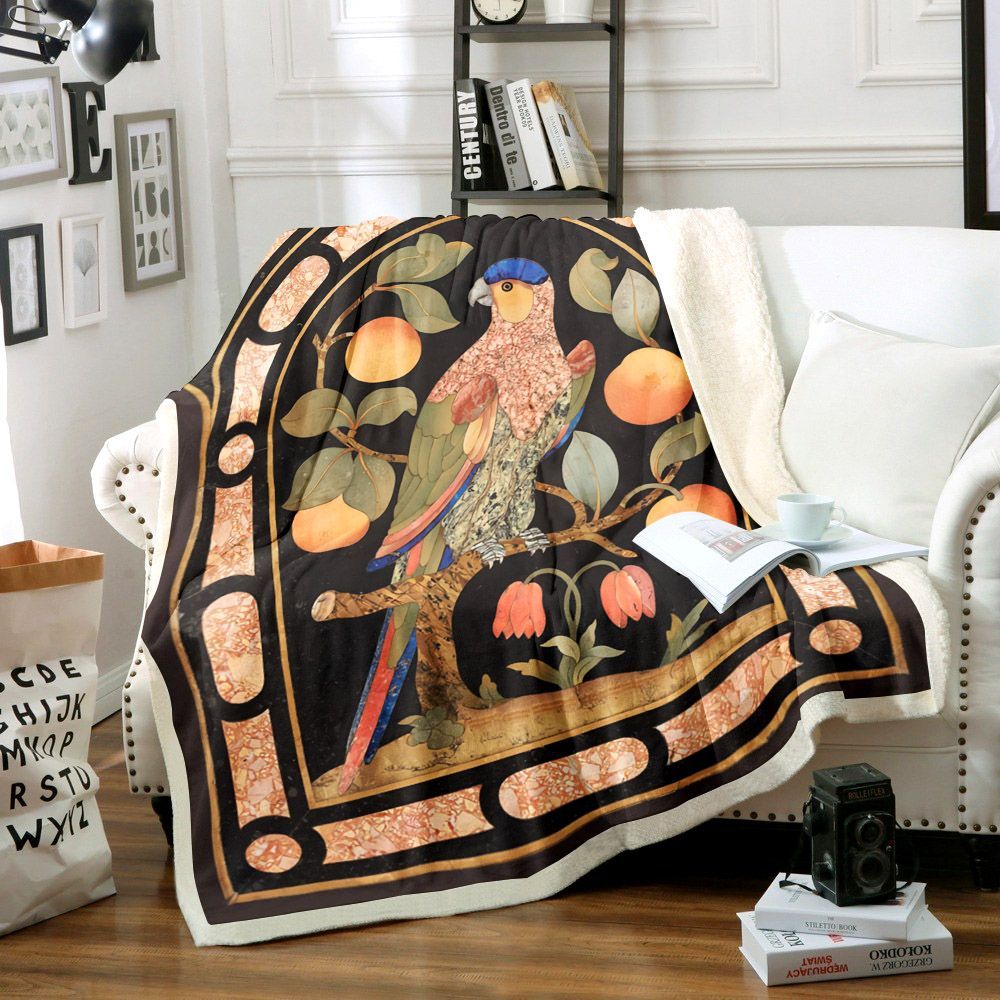 Bird Sherpa Fleece Blanket