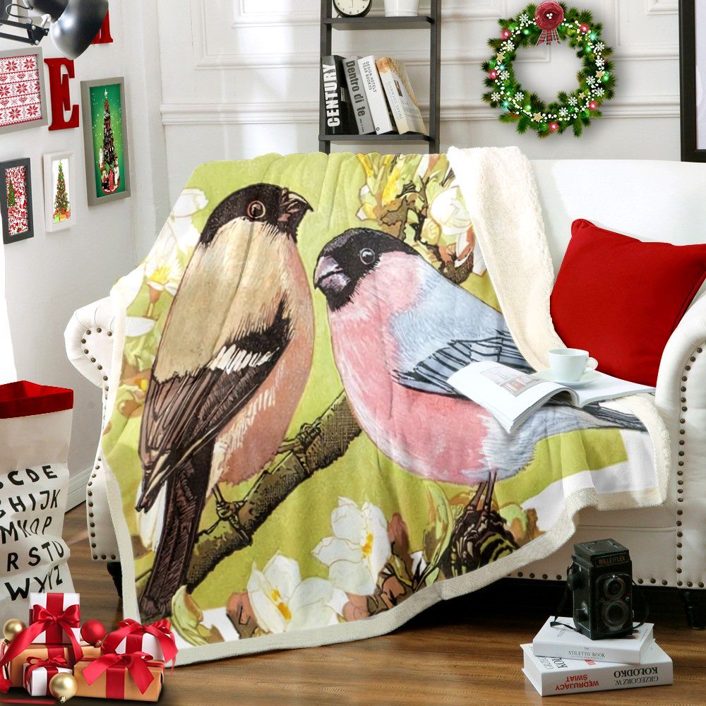 Bird Sherpa Fleece Blanket