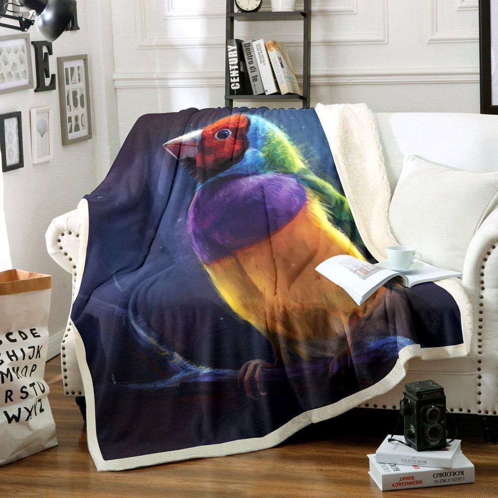 Bird Sherpa Fleece Blanket
