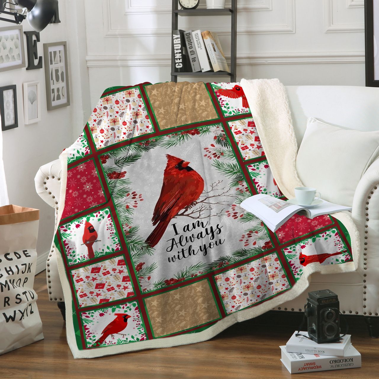 Bird I Am Always With You Sherpa Fleece Blanket