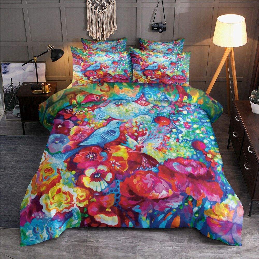 Bird In The Flower Garden Bedding Set