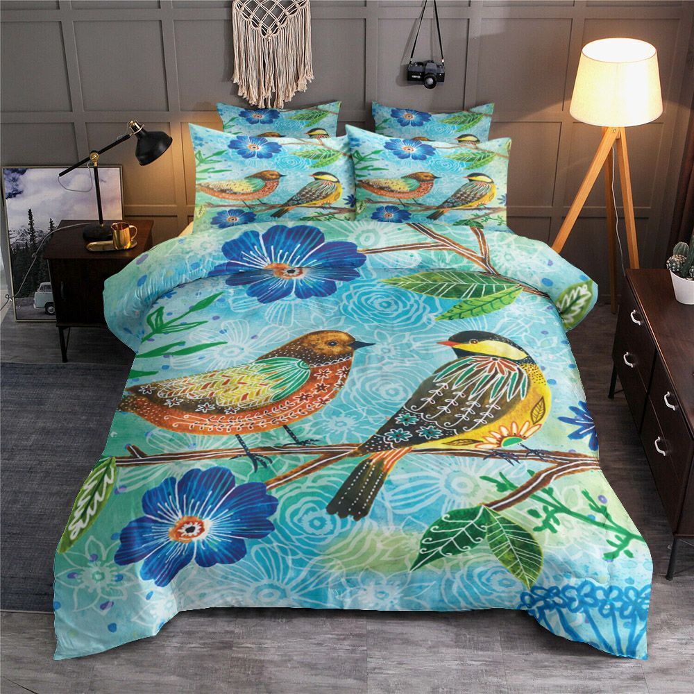 Bird In The Flower Garden Bedding Set
