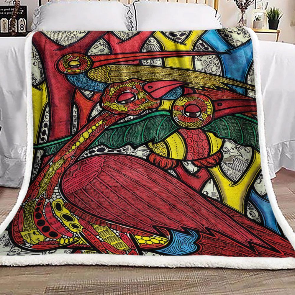 Bird Life Sherpa Fleece Blanket