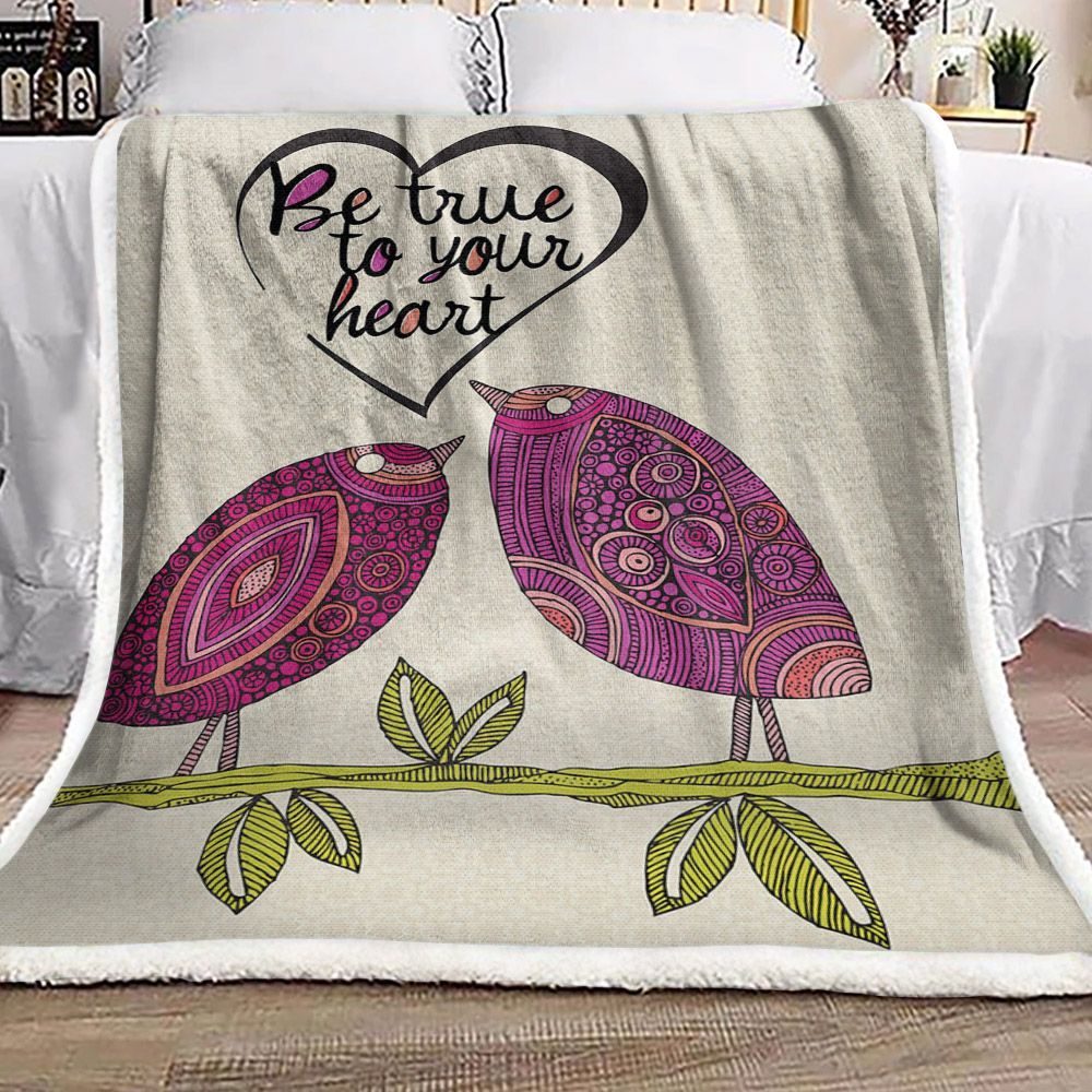 Bird Love Sherpa Fleece Blanket