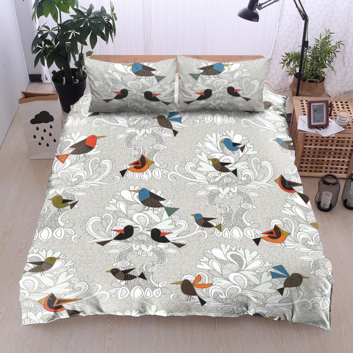 Bird Love Trees Bedding Set