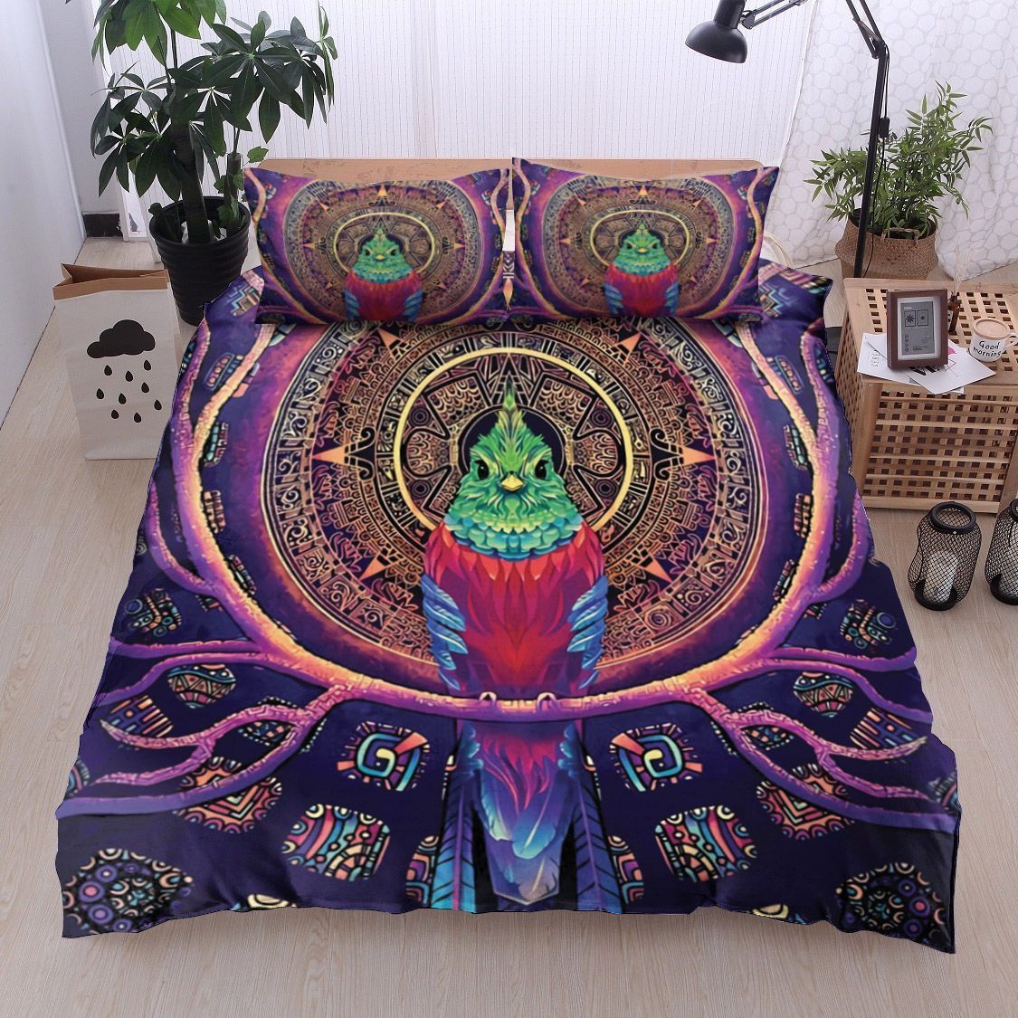Bird Mandala Bedding Set