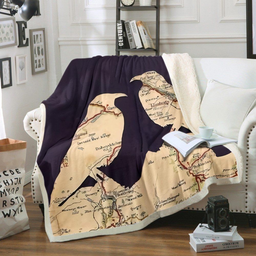 Bird Map Sherpa Fleece