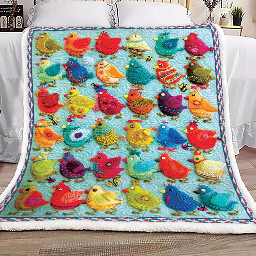 Bird Sherpa Fleece Blanket