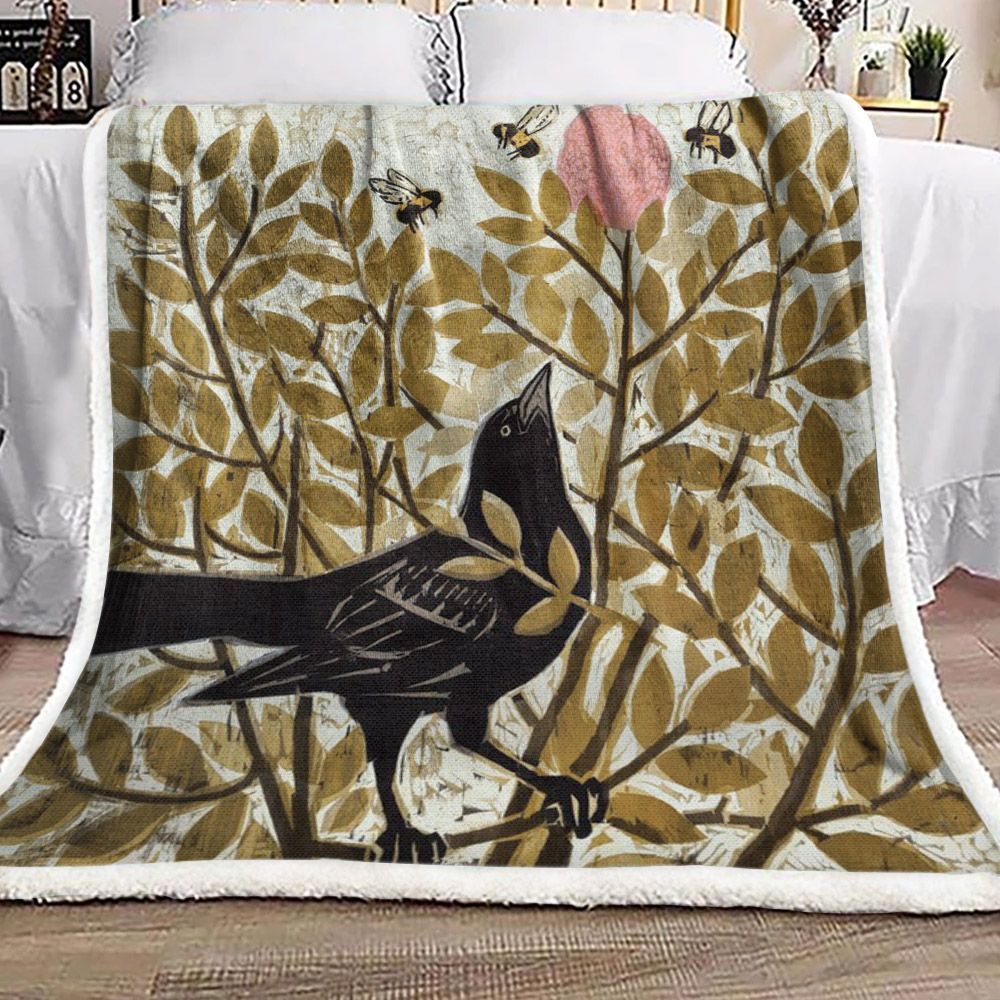 Bird Sherpa Fleece Blanket
