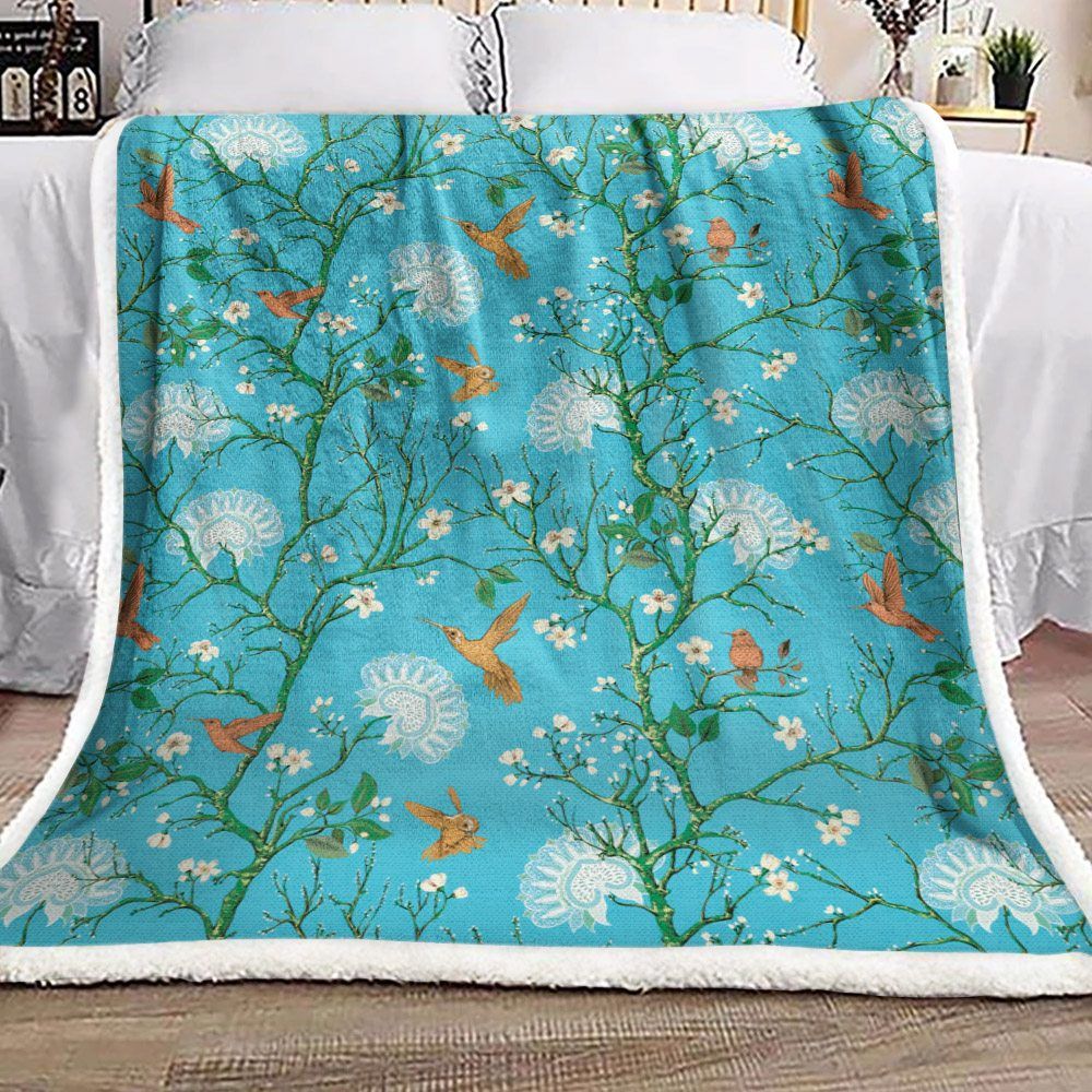 Bird Sherpa Fleece Blanket