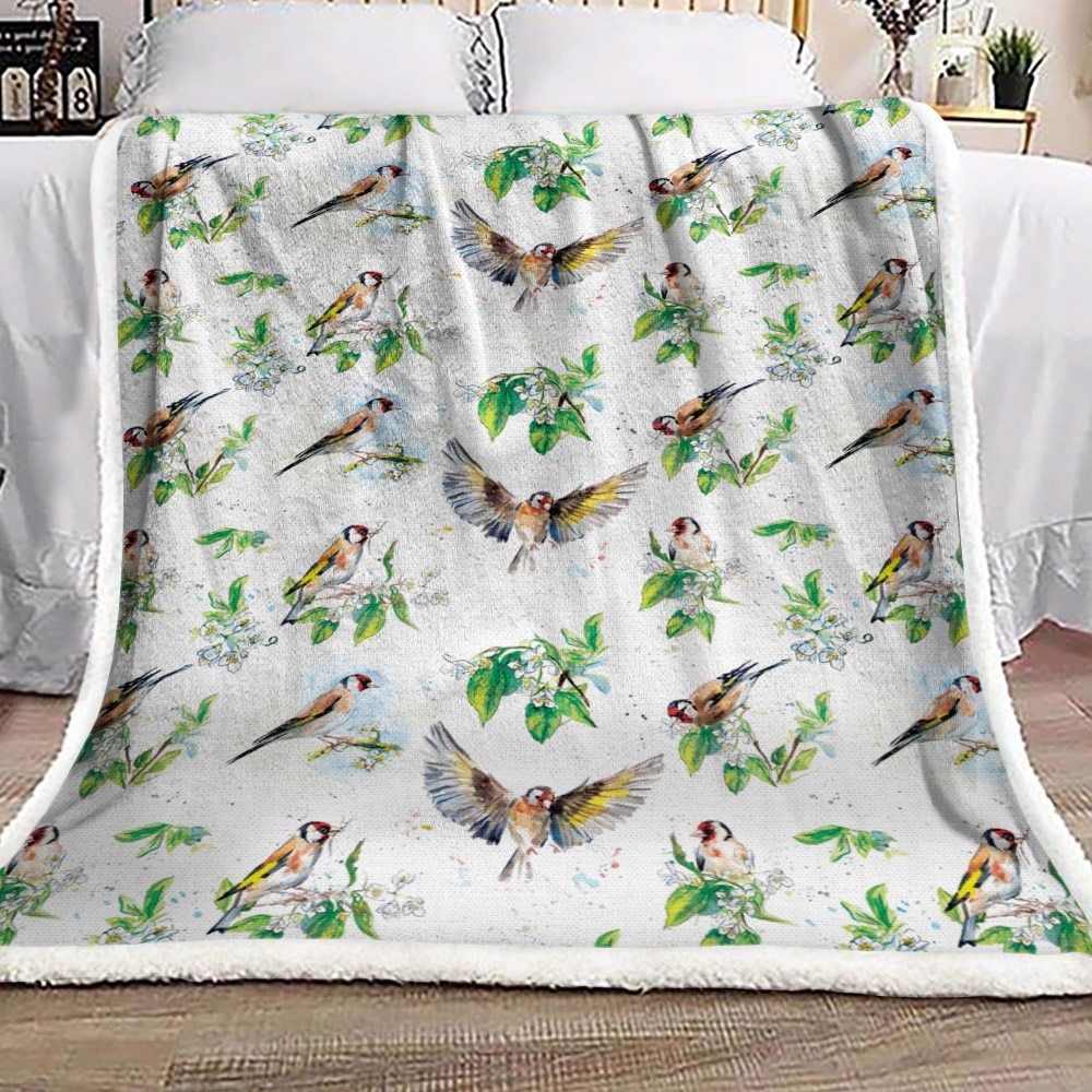 Bird Sherpa Fleece Blanket