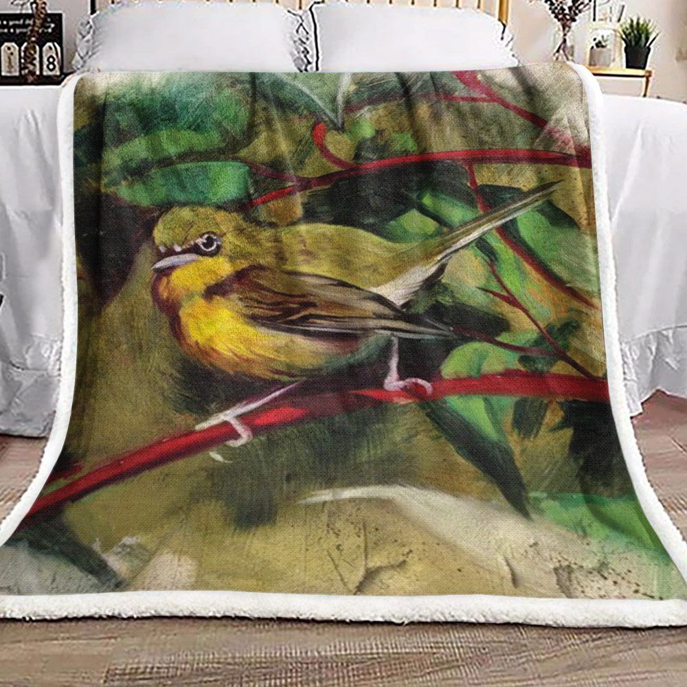 Bird Sherpa Fleece Blanket