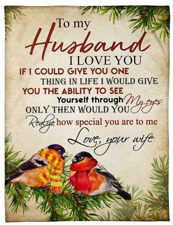 Bird My Husband You Are Special To Me So I Love You Sherpa Fleece Blanket