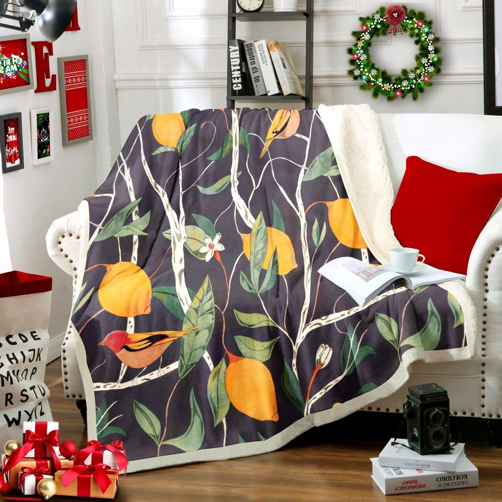 Bird Sherpa Fleece Blanket