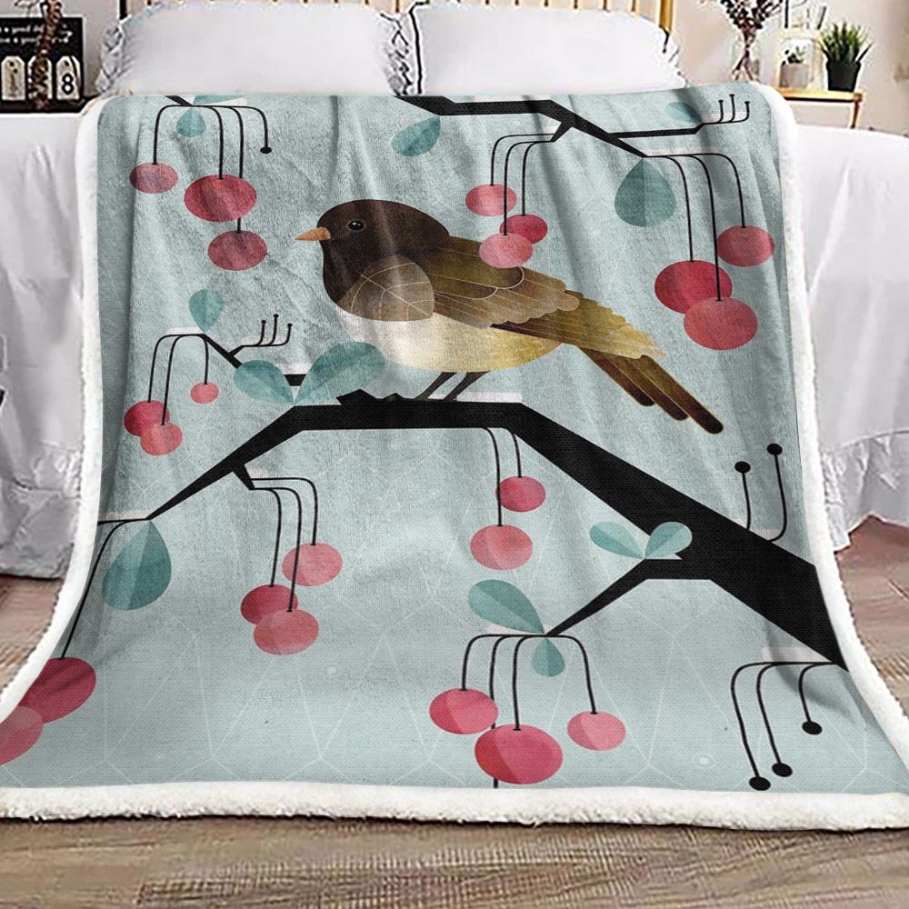Bird Sherpa Fleece Blanket